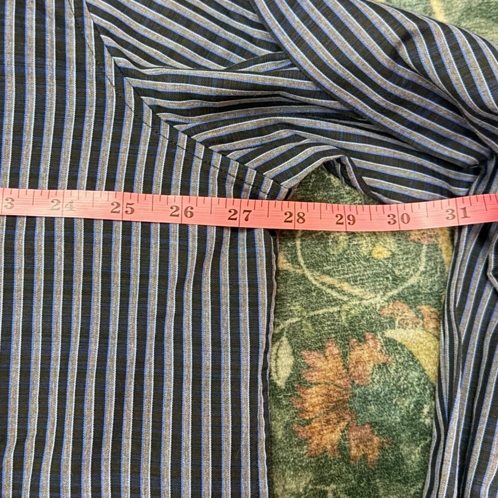 Robert Graham 3XL Blue Purple Stripe Contrast Cuff Logo Button Down Shirt - Picture 5 of 6